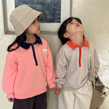 Load image into Gallery viewer, Q83050SE- Spring and Autumn Loose Love Zipper Long Sleeve POLO Shirt