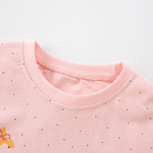 Load image into Gallery viewer, 92113SE-Summer European and American children's casual round neck short-sleeved tops for little girls