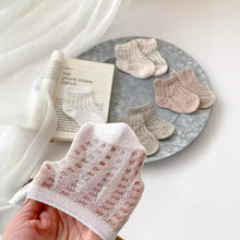 將圖片載入圖庫檢視器 W017AC-夏季超薄透氣精梳棉純色百搭網眼中筒襪