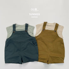 Load image into Gallery viewer, 1213LS-Japanese style children's silhouette adjustable casual bib shorts