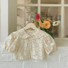 Load image into Gallery viewer, Y7416SE-Summer lace hollow large lapel short open-front jacket