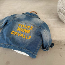 Load image into Gallery viewer, TC0920SE-Autumn distressed towel embroidered letter denim jacket