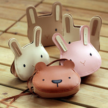 Load image into Gallery viewer, 02105AC- Korean cute children's bag PU cartoon animal with clip crossbody shoulder bag