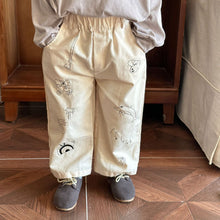 Load image into Gallery viewer, C83913PA-Spring children's embroidered casual straight trousers