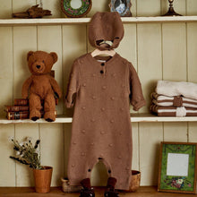 Load image into Gallery viewer, MY9311LS-Baby Retro Polka Dot Long Romper + Hat (Pre-sale, delivery in early December)