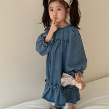 Load image into Gallery viewer, C85221DS-Fashionable girls long-sleeved fishtail denim dress