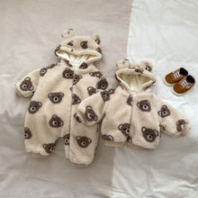 Load image into Gallery viewer, S23231SE-Winter Korean style plush bear hooded climbing clothes & jacket