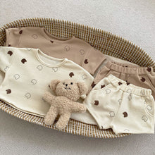 Load image into Gallery viewer, K5212TG-Cotton Bear Waffle Top Casual Shorts Two-piece Set