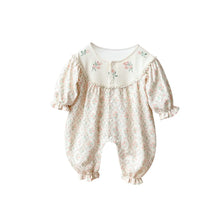 將圖片載入圖庫檢視器 2303268LS-韓系秋季小碎花嬰兒連身衣