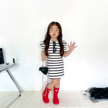 Load image into Gallery viewer, 281PCW-Summer children's elastic knitted striped parent-child dress