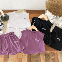 Load image into Gallery viewer, BT107TG-Summer sleeveless letter T + shorts two-piece suit