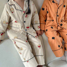 Load image into Gallery viewer, 30288JG-Spring and Autumn Korean Style Pure Cotton Brushed Pajamas Home Clothes Two-piece Set