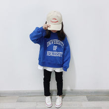 Load image into Gallery viewer, 23172PCW-Autumn and winter Japanese parent-child outfit loose casual terry fine cotton letter pullover top