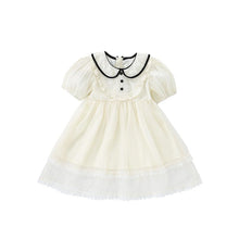 Load image into Gallery viewer, A2433DS-Summer European and American children's lapel casual short-sleeved dress