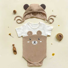 Load image into Gallery viewer, 53105LS-Summer Korean style bear shape baby bodysuit + hat