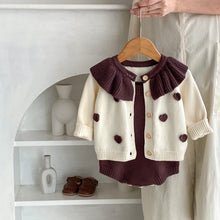 將圖片載入圖庫檢視器 86142SE-秋季韓版荷葉矮新針織外套&針織吊帶包屁