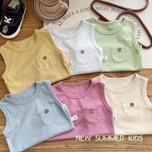 Load image into Gallery viewer, AY024SE-Summer children's simple sleeveless solid color vest