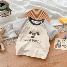 Load image into Gallery viewer, 2402712SE-Summer letter dog short-sleeved round neck top