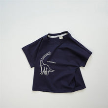 Load image into Gallery viewer, 24044SE-Summer Korean style half-sleeved dinosaur short-sleeved top