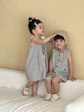 Load image into Gallery viewer, XZ260912TG-夏季格紋兄妹套裝