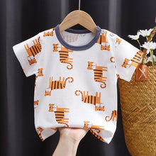 Load image into Gallery viewer, IDX40SE-Summer pure cotton round neck multi-image short-sleeved top-2