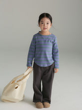 將圖片載入圖庫檢視器 BB2337PCW-秋款日系條紋長袖親子上衣