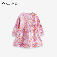 Load image into Gallery viewer, <Taiwan Pavilion> 8924DS-malwee autumn rainbow long-sleeved round neck casual dress