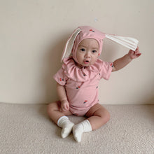 Load image into Gallery viewer, AL668183788117LS-Summer Bunny Shape Cherry Print Bodysuit + Hat