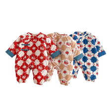 Load image into Gallery viewer, AL759LS-Winter baby quilted blessing character thickened New Year's greetings crawling clothes