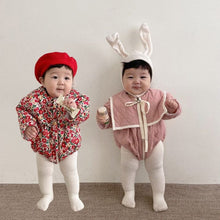 Load image into Gallery viewer, Y92123LS-Fashionable baby quilted large lapel jumpsuit (pre-sale and delivery in early December)