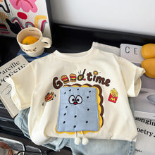 將圖片載入圖庫檢視器 42808SE- 夏裝卡通百搭純棉玩偶短袖上衣
