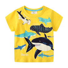 Load image into Gallery viewer, 67192SE-Shark pattern luminous children's short-sleeved top