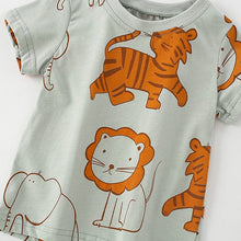 Load image into Gallery viewer, 9298SE-Summer round neck casual printed short-sleeved lion top