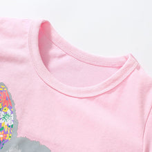 Load image into Gallery viewer, 55062SE-Summer cotton cartoon offset round neck short-sleeved top