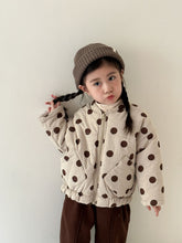 Load image into Gallery viewer, DM240174SE-Children's autumn and winter thickened velvet polka dot jacket