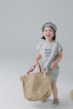 Load image into Gallery viewer, BB-2421TG-Japanese style raw edge printed sleeveless T-shirt shorts set