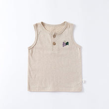 Load image into Gallery viewer, D23118SE-Summer cotton sleeveless embroidered vest & solid color pants