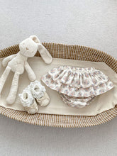 Load image into Gallery viewer, H10096SE- Summer flying sleeves lotus leaf collar solid color ribbed top & floral pants