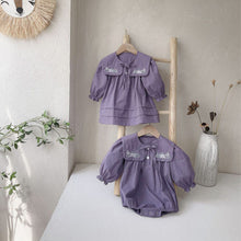 Load image into Gallery viewer, Y8368DS-Autumn Embroidered Shawl + Lantern Sleeve Long Sleeve Dress Two-piece Set