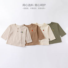 Load image into Gallery viewer, D23208SE-Autumn fruit embroidered long-sleeved bottoming top