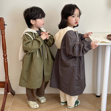 Load image into Gallery viewer, C83366SE-Medium-length stylish children's hooded windbreaker jacket