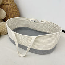 Load image into Gallery viewer, yt006AC-Portable pure cotton woven Nordic style baby basket sleeping basket