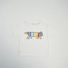 將圖片載入圖庫檢視器 24020PCW-夏季韓版純棉半袖貓印花親子上衣