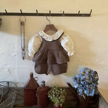 Load image into Gallery viewer, MY8305TG-Baby girl camisole sweater top shorts set