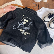 Load image into Gallery viewer, TC1333SE-Autumn Japanese monkey print denim jacket for boys and girls
