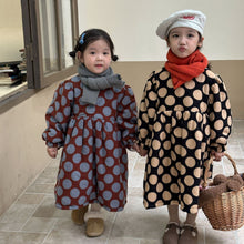 Load image into Gallery viewer, D83323DS-Winter large polka dot plus velvet dress