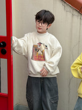 Load image into Gallery viewer, 2025D192SE-冬季韓版狗狗印花字母休閒加絨圓領上衣