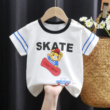 Load image into Gallery viewer, IDX40SE-Summer pure cotton round neck multi-image short-sleeved top