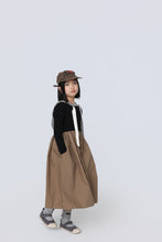 Load image into Gallery viewer, BB2629PCW-秋日法式拼接收腰洋裝