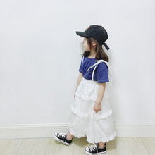 Load image into Gallery viewer, 23028PCW-Japanese style black and white high waist ruffle skirt parent-child outfit